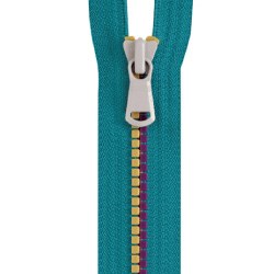 YKK VISLON #10 Separating Zipper Automatic Lock Short Double Pull Metal  Slider #VFUVOL-107 DX E 60 Light Beige