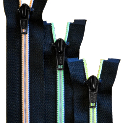 Glow-in-the-dark sewing thread coil zipper