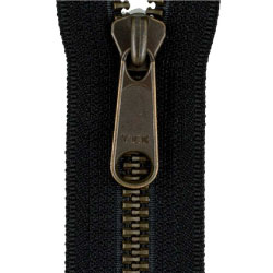 YKK® Vislon® #10 Finished Zippers Black 18