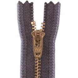 YKK #3 24 Black Oxide Brass Dress Zipper - Black (580)